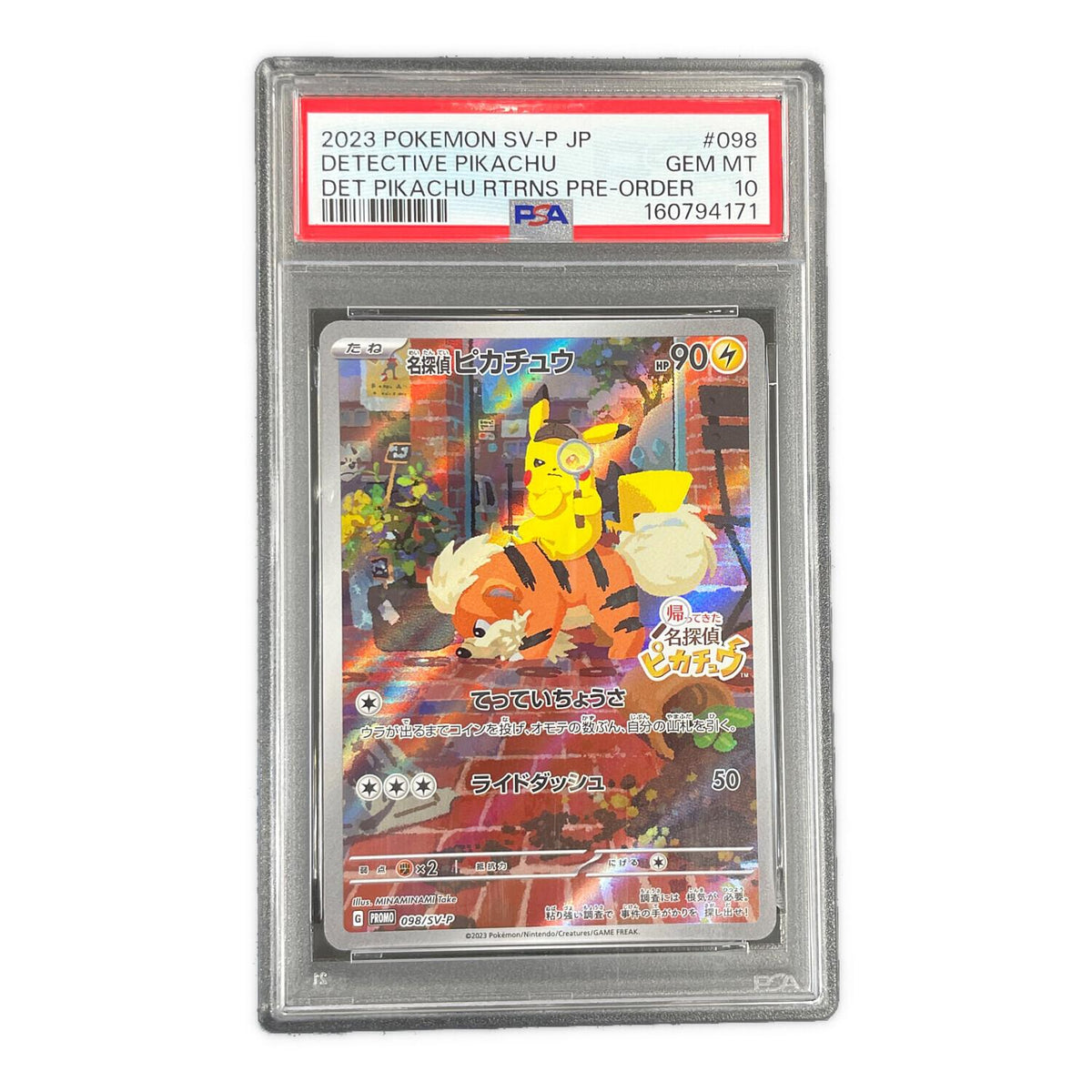 Detective Pikachu 098/SV-P – PSA 10