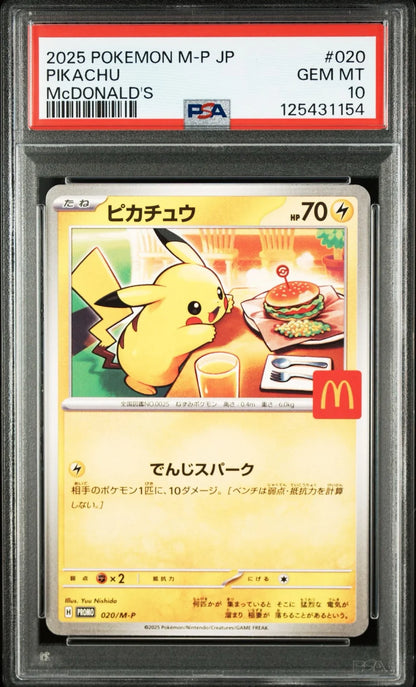 Pokémon McDonald’s 2025 – Set Completo 6 Cartas PSA 10 Sequencial