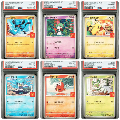 Pokémon McDonald’s 2025 – Set Completo 6 Cartas PSA 10 Sequencial